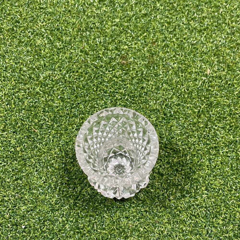 Vintage Small Cut Crystal Miniature Toothpick Holder Pineapple Shape Bud Vase - Picture 2 of 7